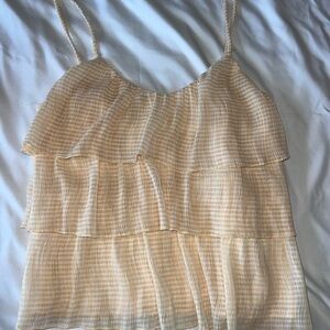 Orange and white gingham Tank